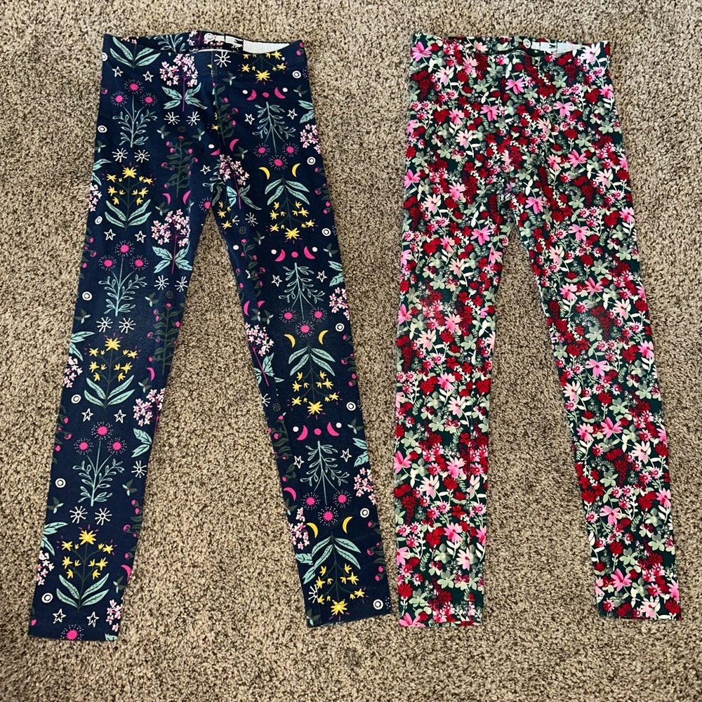 Assorted Kids Leggings - Pink, Black, Gray, Floral & Snowflake Patterns - Picture 7 of 15